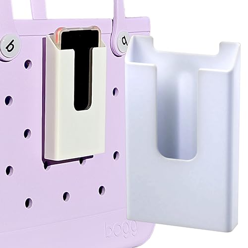 Support téléphone blanc pour sac Bogg Bag fixation sûre anti-chute