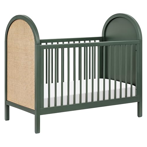 Image of babyletto Bondi Cane 3-in-1 Convertible Baby Crib, Forest Green | GREENGUARD Certified - Convertible to Toddler Bed & Daybed, 4 Adjustable Mattress Heights, Toddler Conversion Kit Included