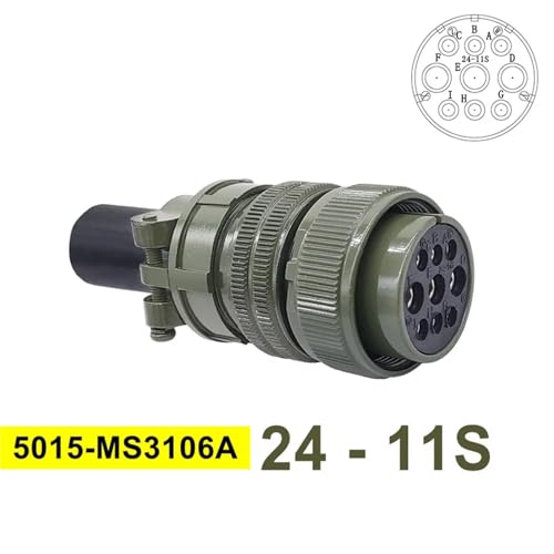 Conector circular socket MS3102A con acoplamiento MIL-C de 1 unidad 2