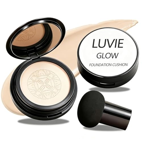 Foundation for Older Women | Warm - Perfect for Light/Medium Complexions | 2026 New Mushroom Head Air Cushion CC Cream Long-Lasting Full Coverage BB Cream | Moisturizing Even Skin for Mature Skin