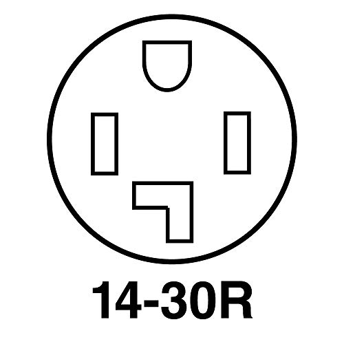 Legrand Pass & Seymour 3884CC6 30 Amp 125/250V 3 Pole 4 Wire Dryer Power Outlet Surface Receptacle, NEMA 14 30R, Black (1 Count) - Thumbnail 2