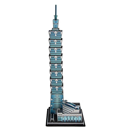 Runsong Creative 3D Puzzle Paper Model Taipei 101 Diy Fun & Educational Toys World Great Architecture Series, 49 Pcs #TOP2