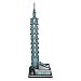 Runsong Creative 3D Puzzle Paper Model Taipei 101 DIY Fun & Educational Toys World Great Architecture Series, 49 Pcs