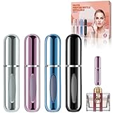 opasyo Portable Mini Refillable Perfume Atomizer Bottle, Travel Size Refillable Perfume Refill Bottle - Perfume Atomizer Refillables, Scent Pump Case, 4 Pcs Pack of 5 ml Small Perfume Spray