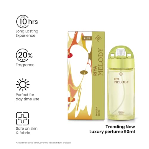 Image of Riya Melody Mimosa Musk Trending New Luxury Perfume for Women | Long Lasting Fragrance | Tuberose, Musk, Jasmine, Tonka Notes| Eau De Parfum for Girls - 50 ml