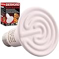 DERNORD Reptile Heat Lamp - 50 Watt Tortoise Heat Lamp Ceramic Heat Emitter Bulb for Terrarium Vivarium Bearded Dragon Lizard Snake Outside Dogs Brooder 220V E27,White