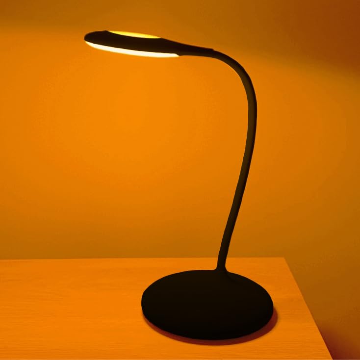 Image of Harth Blue Blocking Desk Light. Eye Care Sleep Aid Amber Night Light Bedside Table Lamp. Simulates Sunset Indoors. Rechargeable Battery with Brightness Settings (Rectangular)