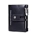 Produktbild Contacts Herren Echtes Leder-Bifold Wallet Doppelreißverschlusstasche Geldbörse (Schwarz)