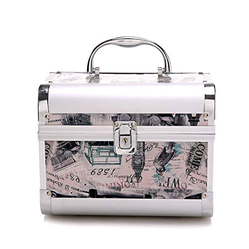 Alliage D'aluminium Cas Cosmétique Portable Grande Capacité Trousse De Toilette Cas Cosmétique Professionnel Boîte De Rangement Verrouillable Cover