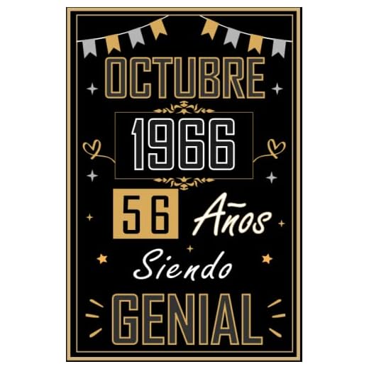 CUADERNO, OCTUBRE 1966 56 AÑOS SIENDO GENIAL: Regalo de 56 cumpleaños para mujeres y hombres, ideas de 56 cumpleaños... un cumpleaños... divertido, ... regalo de 56 cumpleaños para él/ella.