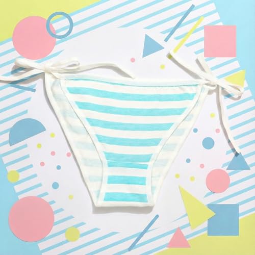 [しまぱん.com] 紐縞パン 紐パン 紐パンツ レディース 紐ショーツ 縞パン ボーダー かわいい 綿 コスプレ フリーサイズ 伸縮性紐 ショーツ 紐 - 画像3