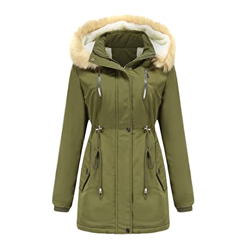 Blouson aviateur d'hiver femme chaud veste à capuche fourrure contre le vent