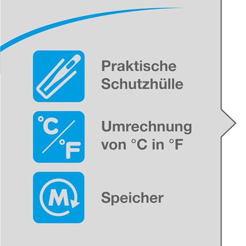Citizen CTA303 Antibakterielles, wasserfestes, digitales medizinisches Thermometer mit Fieberalarm, oral, Achselhöhle, rektal, genaue Messungen für Erwachsene, Kinder, Kleinkinder und Babys