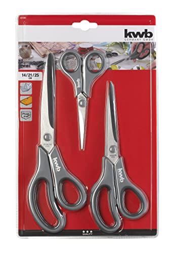 Scheren-Set kwb aus Edelstahl, 3-teilig, für verschiedene Anwendungen