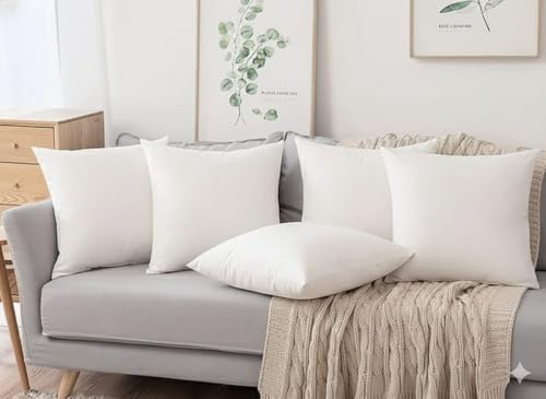 Image of Microfiber Pillow Filler 18x18 Inch | Cushion Insert 45x45 cm (Set of 5 Pillow)