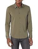 Theory mens Sylvain Nd.structure Button Down Shirt, Olive Branch, X-Small US