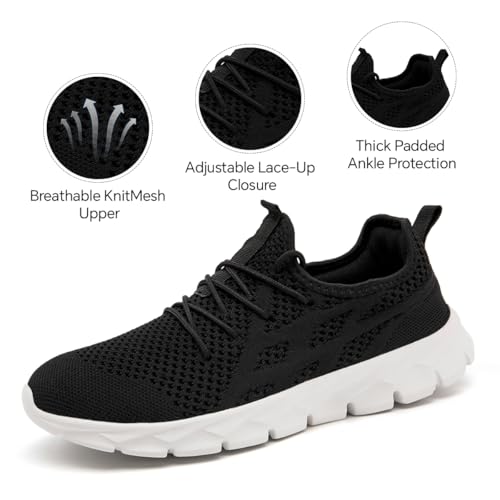 Image of Mens Slip On Walking Shoes Non Slip Running Shoes Lightweight Breathable Tennis Sneakers Fashion Casual Gym Trainers