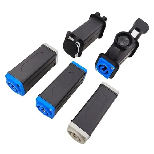 Conector recto para montaje en panel con acoplador adaptador AC en gris oscuro, pack de 10
