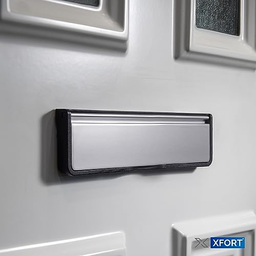 Xfort MailPlate Luxe 12" Letterplate Satin Chrome, Premium Draught Proof Postal Letterbox - Image 4
