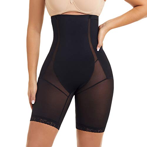 MOVWIN Tummy Control Shapewear for Women - Body Shaper Panties High Waisted Shorts Black