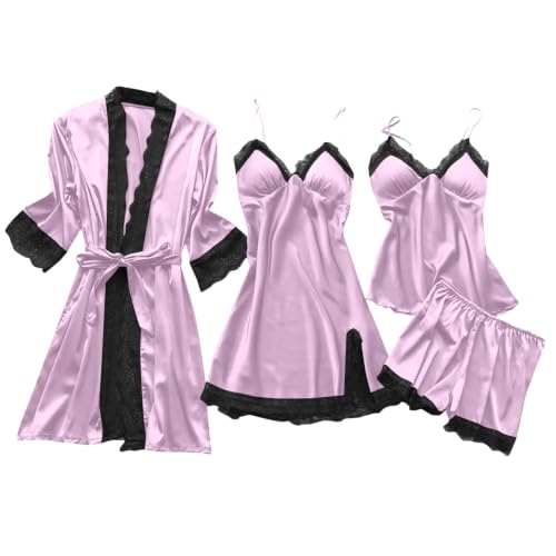 Ensembles de pyjama en satin violet le cadeau parfait pour elle