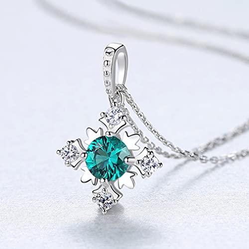 Collier fleur bleu saphir et zircon pour illuminer vos tenues de soirée
