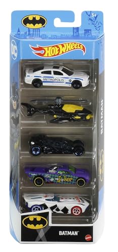 Set de 5 Vehículos de Juguete Batman Hot Wheels 1:64 miniatura 6