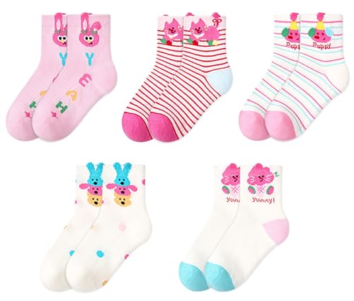 Chaussettes de sport en coton enfant (lot de 5) pour filles et garçons de 1 à 12 ans