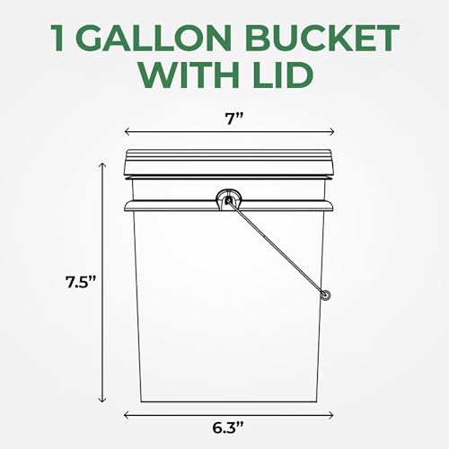 Image of EconoHome 1 Gallon Food Grade Round Plastic Bucket - Food Storage Deli Containers with Lids Ideal for Ice Cream, Soup, and Prep Containers - BPA-Free, Premium HDPE - 1 Pack