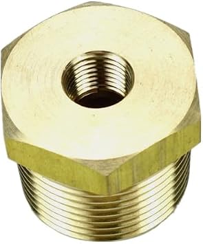1 Piece 1/2" BSPT Male x 1/8" NPT Female Hex Bushing Fitting Brass Pipe Reducer Adapter