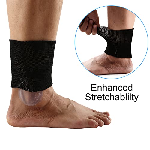 Ankle Protector Set - 2 Black Ankle Gel Sleeves And 2 Silicon Ankle Gel Discs - Padded Skate Socks Ankle Protection For Ice Hockey Figure Skating, Roller, Inline, Riding, Ski Or Equestrian Tall Boots #TOP2