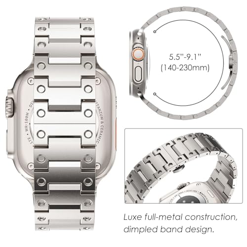 Bracelet métal avec fermoir déployant pour Apple Watch Ultra 2 49mm - 5