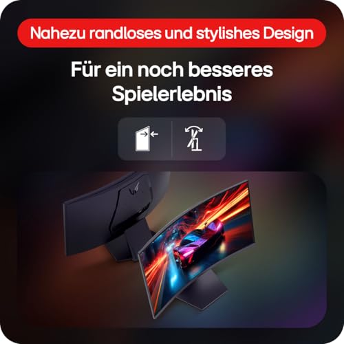 LG Electronics 27GS60QX-B.AEUQ UltraGear™ Curved QHD Gaming VA-Monitor 27 (68,4cm), 2560 x 1440, 16:9, 1ms GtG, 180 Hz, HDR10, 300 cd/m² Helligkeit (typ.), AMD FreeSync, Dynamic Action Sync - Schwarz