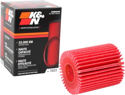 Image of K&N Oil Filter: 20,000 Mile Engine Protection, High Capacity /High Efficiency: Compatible with Select LEXUS /TOYOTA (See Product Description for Select Models), HP-7023 (Pack of 12)