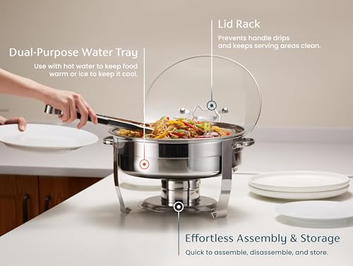 image for Chafing Dish for Buffet Set, by Kook, Chafing Buffet, Buffet Warmer Tr