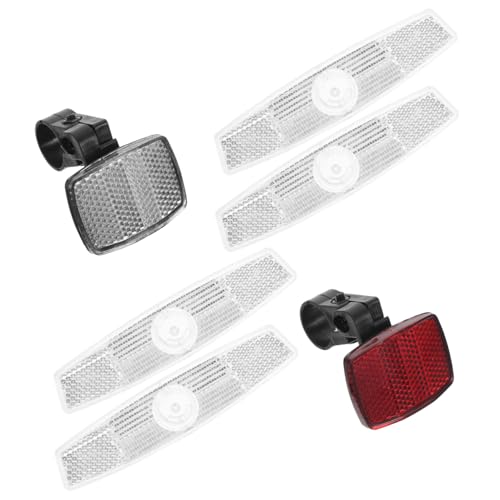 PRETYZOOM 6pcs Reflective Safety Warning Reflectors for Motorcycles Bicycles Dustproof Rear Reflectors for Night Visibility Durable Bicycle Accessories