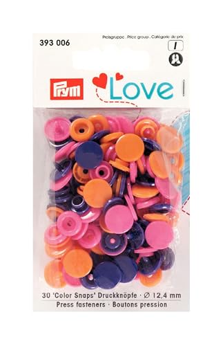 Prym Love Color Snaps Druckknöpfe Orange Pink Violett