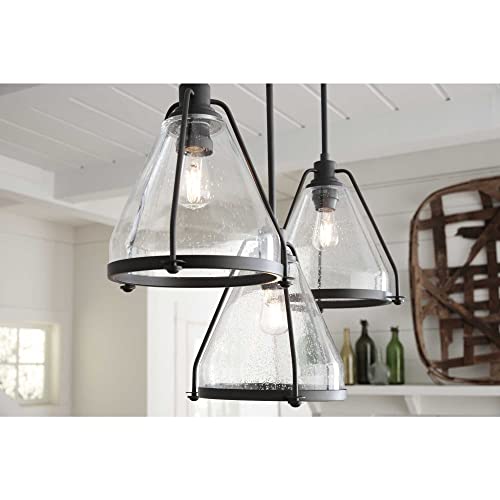Progress Lighting Range Collection 1-Light Clear Seeded Glass Coastal Pendant Light Polished Nickel, 13.00x13.00x13.00 - Image 6