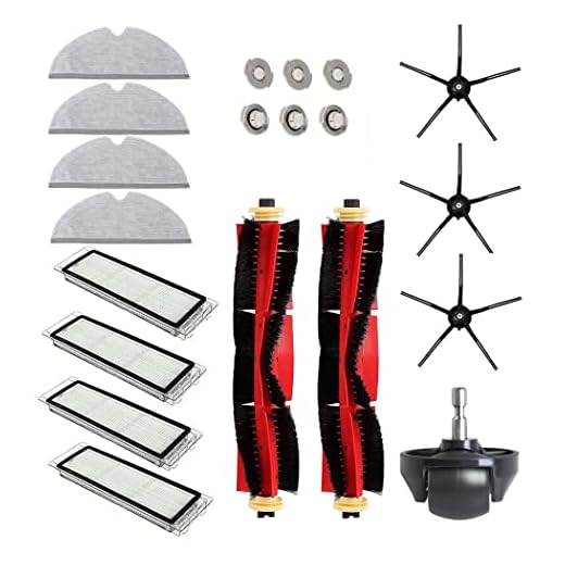 Chuancheng. Set i 20-bitar för Xiaomi Roborock S6 S60 S65 S5 MAX T6 dammsugartillbehör, 2 rullborstar, 4 filter, 4 moppdukar, 3 sidoborstar, 6 st filter till vattentank, 1 hjul