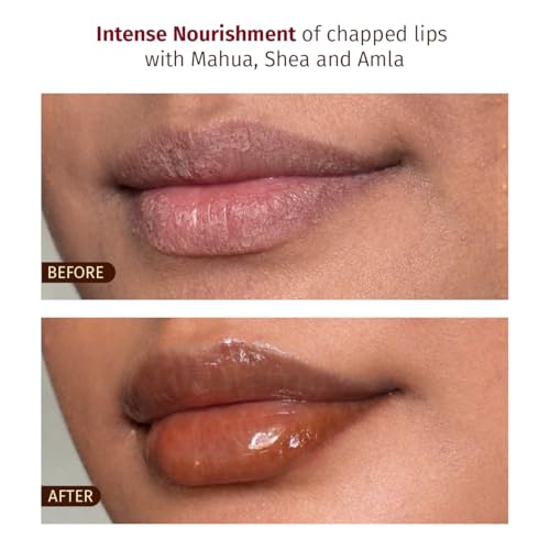 Image of Tinted Glossy Lip Butter - Burnt Terra 12ml | Amla & Mahua Oil Infused | For Dry & Chapped Lips | For Pigmented Lips