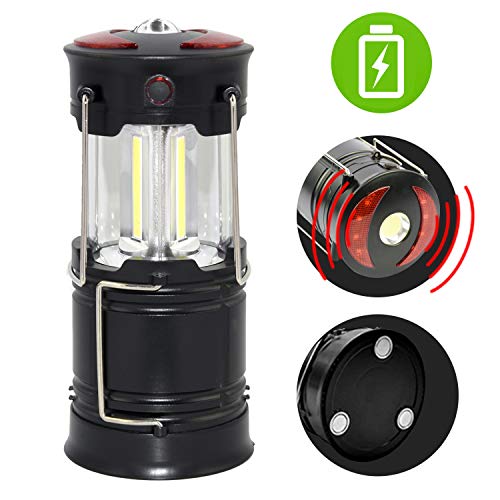 Rechargeable Lantern Flashlight,ISWIM Portable LED Camping Hanging Lamp with Built-in 2000mAh Li-ion Battery,4