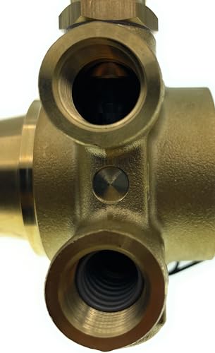 MacMaxe Fluidotech Brass Rotary Vane Water Pump, 52 GPH (200 L/h), Clamp Connection, for Commercial Espresso Machines
