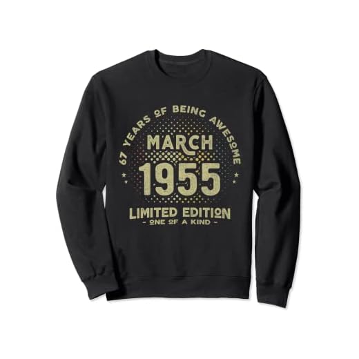 Regalo 67 años Cumpleaños Hombre Mujer - Marzo 1955 Sudadera