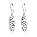 Produktbild Damen Ohrringe Sterling Silber Keltischer Knoten Hängende Tropfenohrringe Schmuck Geschenke für Damen Mädchen (Keltische Silberohrringe)