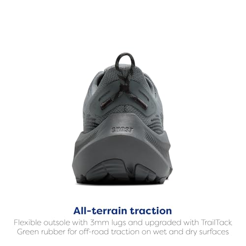 Brooks Brooks Men's Ghost Trail, Versatile Off-Road Running Shoe for Rugged Terrain - Gray/Gray/Blackened Pearl - 11 Wide