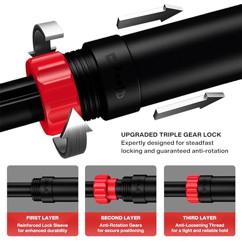 FICTOR Door Pull up Bar for Doorway, Strength Training Equipment, Adjustable 30\'\'-37\'\' Door Frame, Non-slip Chin up Bar for Home Gym, with No Screw Installation (Red-S(30\'\'-37\'\'))