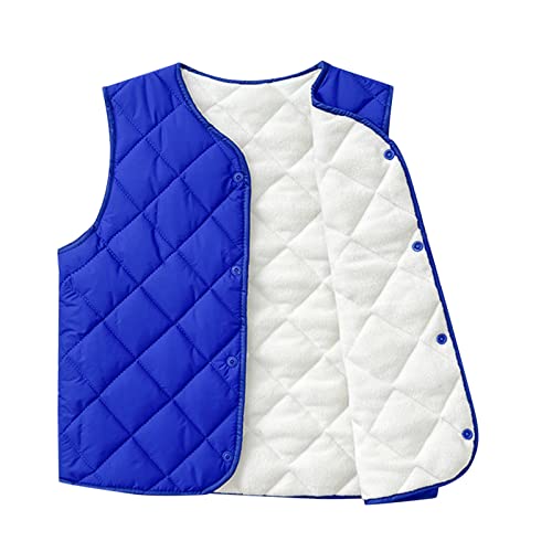 Kids Boys Girls Quilted Puffer Vest Fleece Lined Sleeveless Lightweight Padded Down Coat Toddler Winter Coat Waistcoat