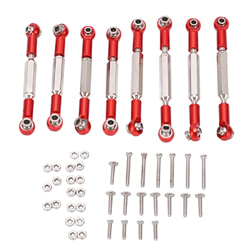 Culnflun 8 Piezas de Varilla de tracción de Enlace servo de aleación de Aluminio Ajustable de Metal para WPL C14 C24 B14 MN D90 D91 RC Piezas de actualización de Coche