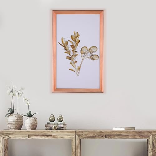 Image of Amazon Brand - Umi Framed Flower Botanical Wall Art For Wall Decoration Flower Painting with Crystal Diamonds Wall Hanging Esthetic Wall Painting For Living Room Bedroom Housewarming Gift - 30x50cm