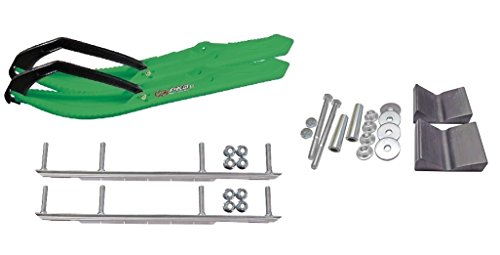 C&A Pro Green BX Snowmobile Skis w/ 9